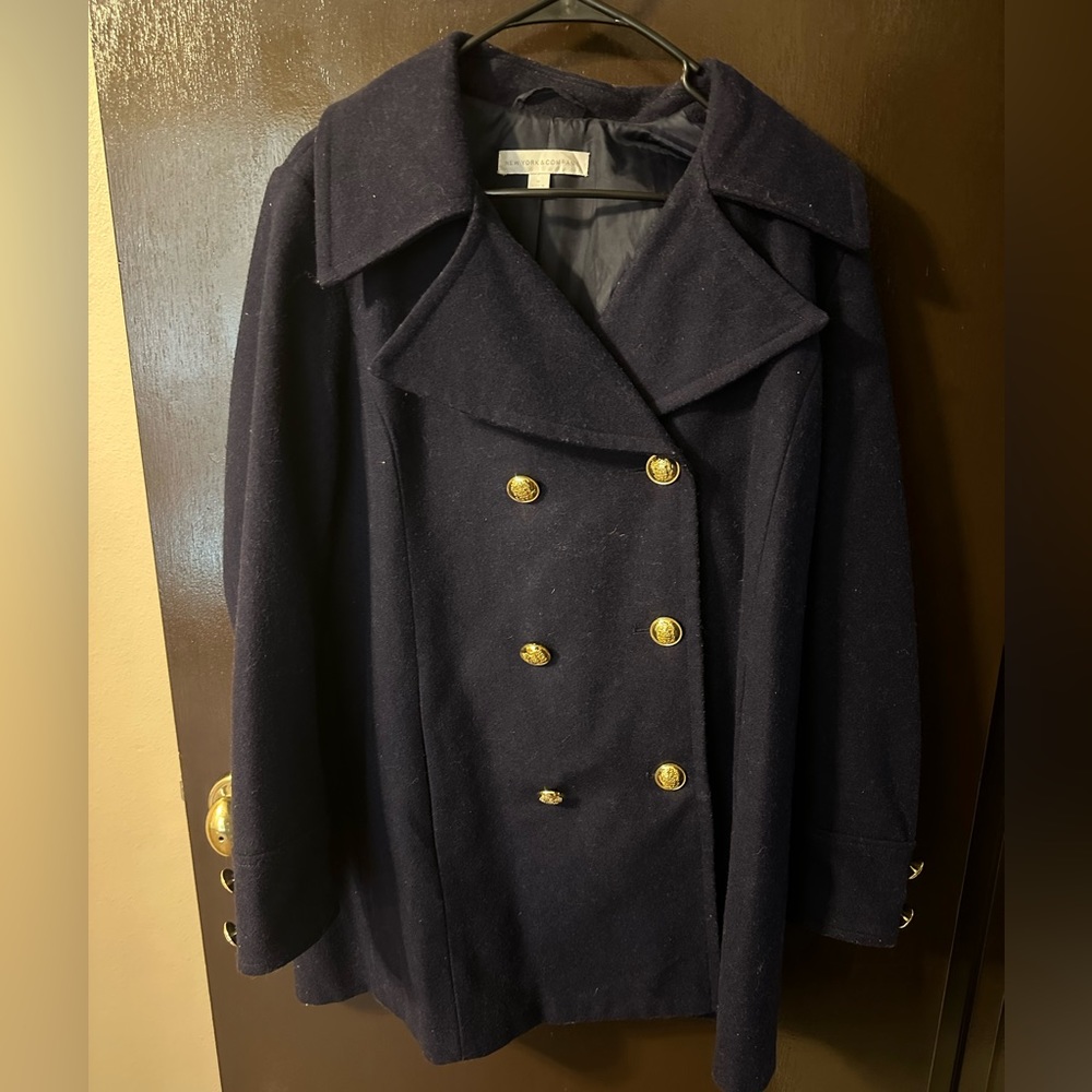Navy Peacoat w/ Gold buttons